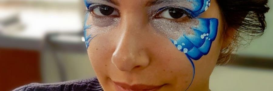 איפור פרפר כחול לפורים